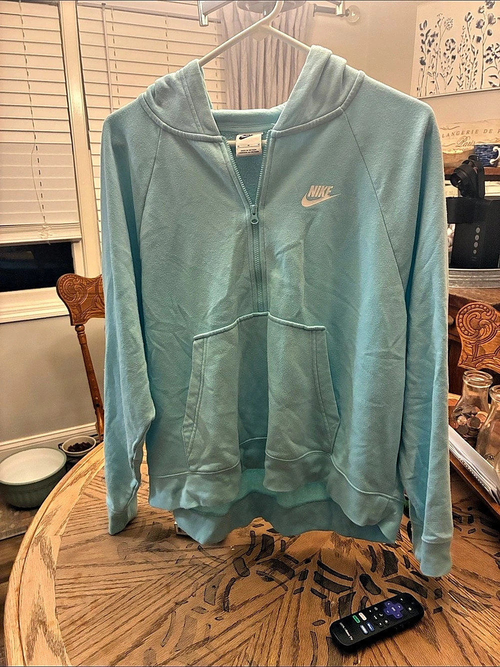 Nike Sportswear Club Fleece Half-Zip Hoodie Blue Medium